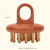 Copper Wood Head Meridian Massage Comb Gua Sha Massage Tool Body Wood Therapy Scalp Massage - V.I.P Digital Presence