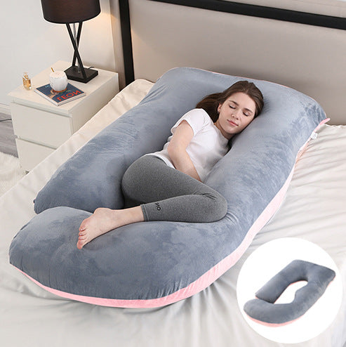 Pregnant women's pillow waist protection side sleeping slope pillow J-shaped pregnancy sleeping pillow - V.I.P Digital Presence
