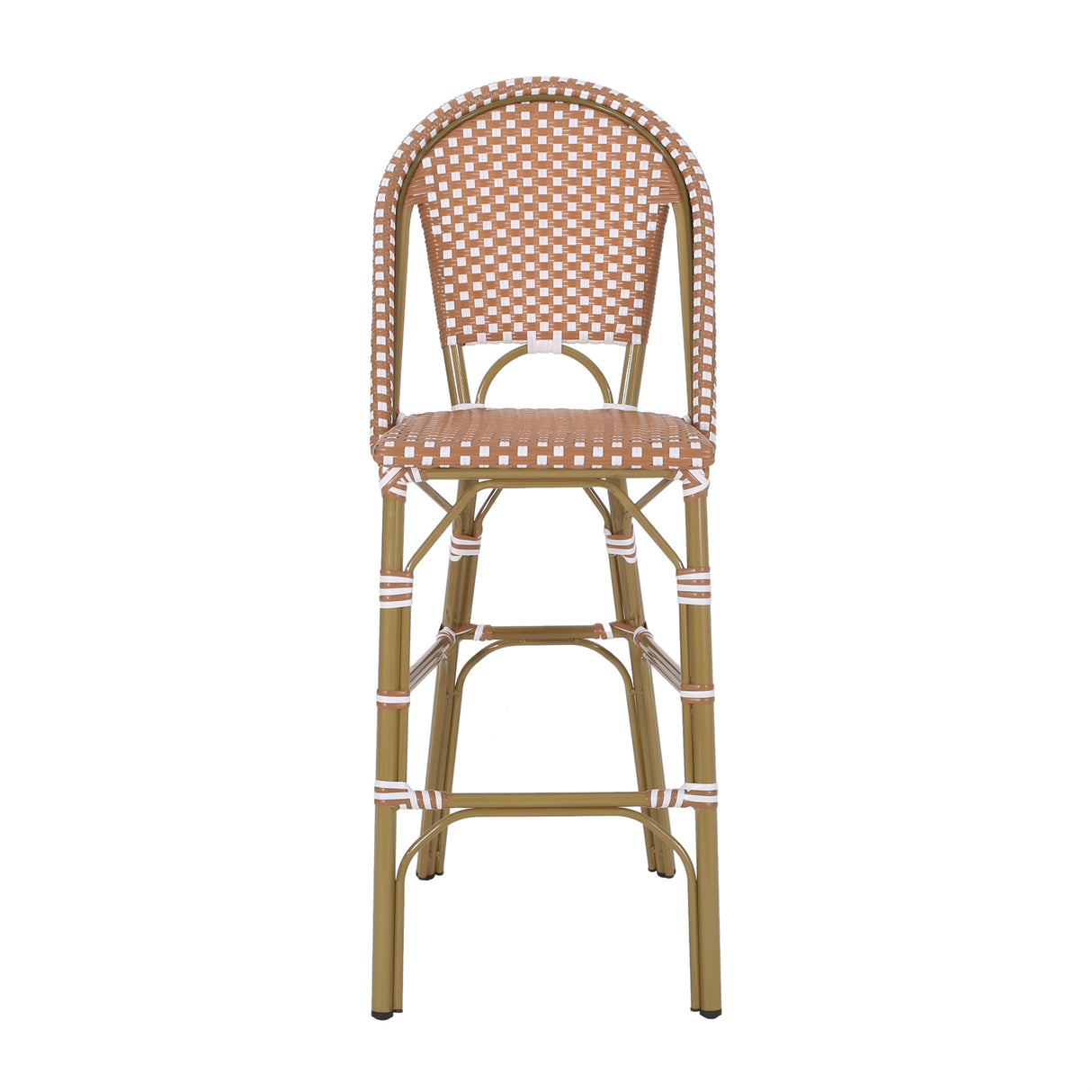 Wicker Bar Stool with Aluminum Frame (Set of 2) - V.I.P Digital Presence