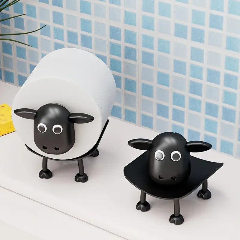 Cute sheep shaped toilet paper holder suitable for fashionable home decoration tissue box storage bathroom accessories decoration rack - V.I.P Digital Presence