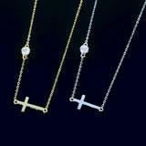 Cross 925 Sterling Silver Moissanite Necklace - V.I.P Digital Presence