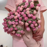 60cm New Creative Rose Bouquet Blanket (Finished), Crocheted Flower Bouquet Gift for Girlfriend - V.I.P Digital Presence