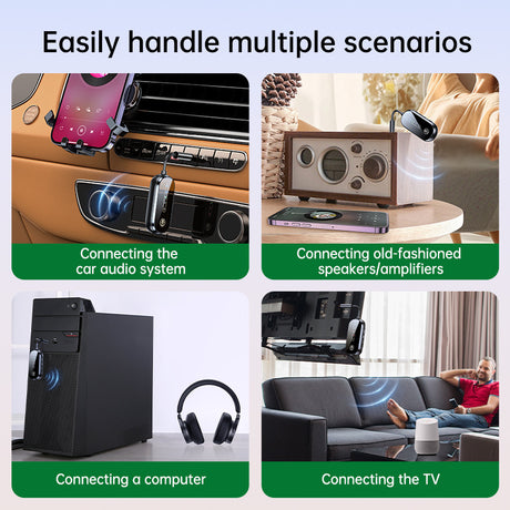Two to two Bluetooth receiver transmitter 2-in-1 car Bluetooth adapter, airplane, ship, gym - V.I.P Digital Presence