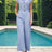 Half Button Collared Neck Wide Leg Jumpsuit - V.I.P Digital Presence