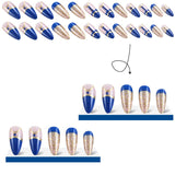 Cross-border palace style diamond wearable nail patches long gold foil nail polish wearable nail patches - V.I.P Digital Presence