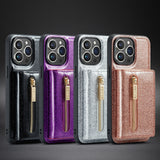M3 For iPhone 14 Pro Max Glitter Wallet Protective Case iPhone 14 Pro Two In One Magnetic Phone Case - V.I.P Digital Presence