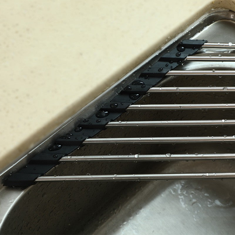 Folding Triangular Rack Roller blind folding triangular sink storage rack drain rack bowl and ...