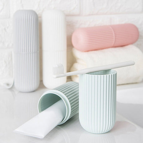 Plastic toothbrush box portable toothbrush cup brushing teeth mouthwash cup and dental cylinder - V.I.P Digital Presence