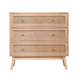 31.5 "3-Drawers Rattan Storage Cabinet Rattan Drawer,for Bedroom,Living Room,Natural - V.I.P Digital Presence