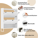 Shoe Cabinet with 2 Flip Drawers,Shoe Storage Cabinet for Entryway,Freestanding Shoe Cabinet Organizer with Open Storage White - V.I.P Digital Presence