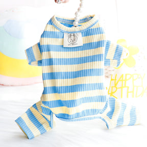 Dog Clothes Spring and Summer Thin Wide Striped Four-legged Home Clothes Bottoming Shirt Small Dog Teddy Pet - V.I.P Digital Presence