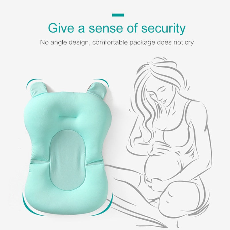 Baby Bath Seat Support Mat Foldable Baby Bath Tub Pad & Chair Newborn Bathtub Pillow Infant Anti-Slip Soft Comfort Body Cushion - V.I.P Digital Presence