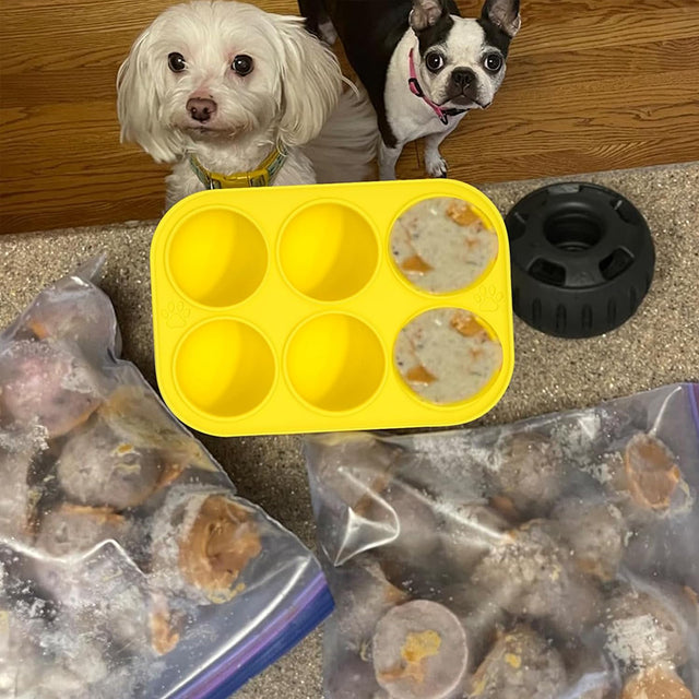 6 - cavity dog treat molds , compatible with Woof & Power Chewer Pupsicle, silicone for frozen treats, reusable for Pupsicle toy - V.I.P Digital Presence