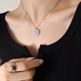 Zircon Titanium Steel Timepiece Shape Necklace - V.I.P Digital Presence