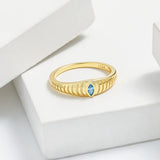 925 Sterling Silver Inlaid Zircon Ring - V.I.P Digital Presence