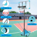 Portable Basketball Goal System with Stable Base and Wheels use for Indoor Outdoor teenagers youth height adjustable - V.I.P Digital Presence
