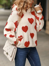 Heart Pocketed Dropped Shoulder Hoodie - V.I.P Digital Presence