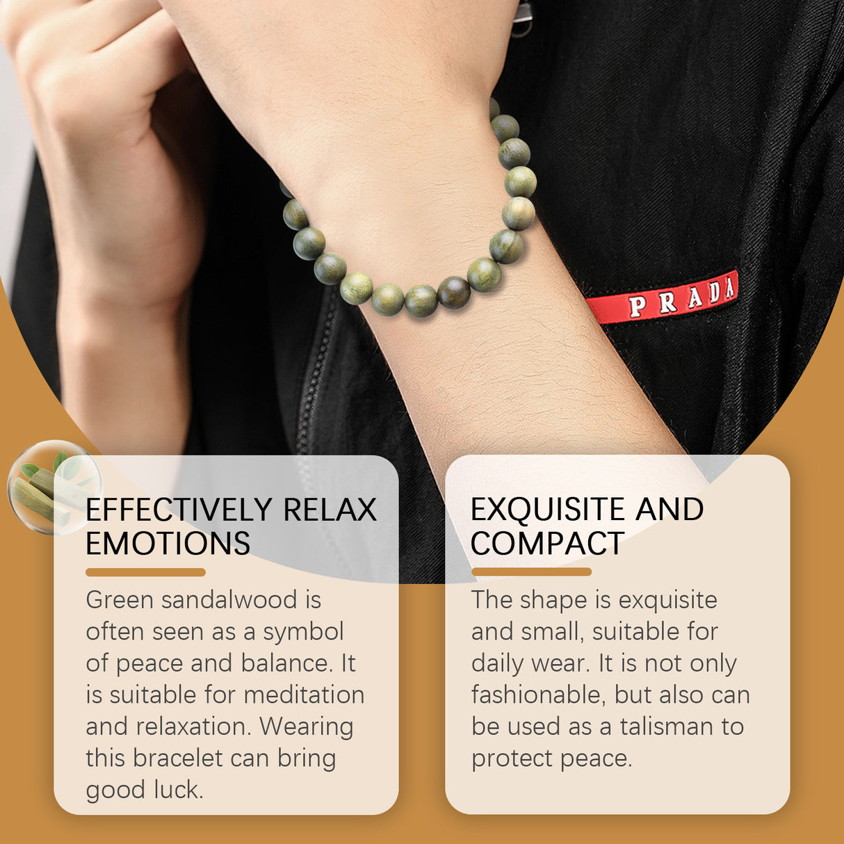 Green Sandalwood Bracelet Trend Fashion Elegant Portable Durable Good-Looking Niche Design Bracelet - V.I.P Digital Presence