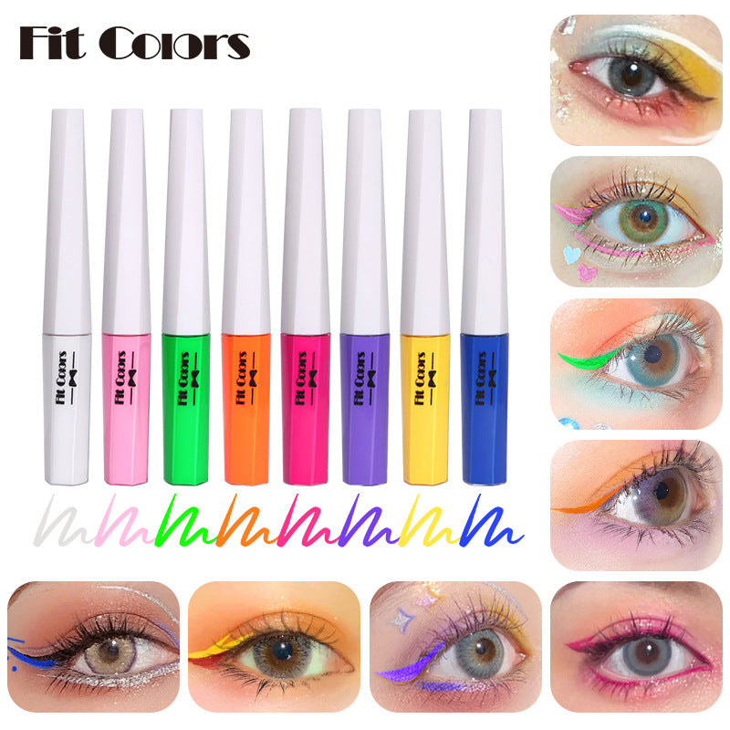Fit Colors Fluorescent Luminous Color Eyeliner Rainbow Painted Graffiti Waterproof Quick Drying Eyeliner - V.I.P Digital Presence