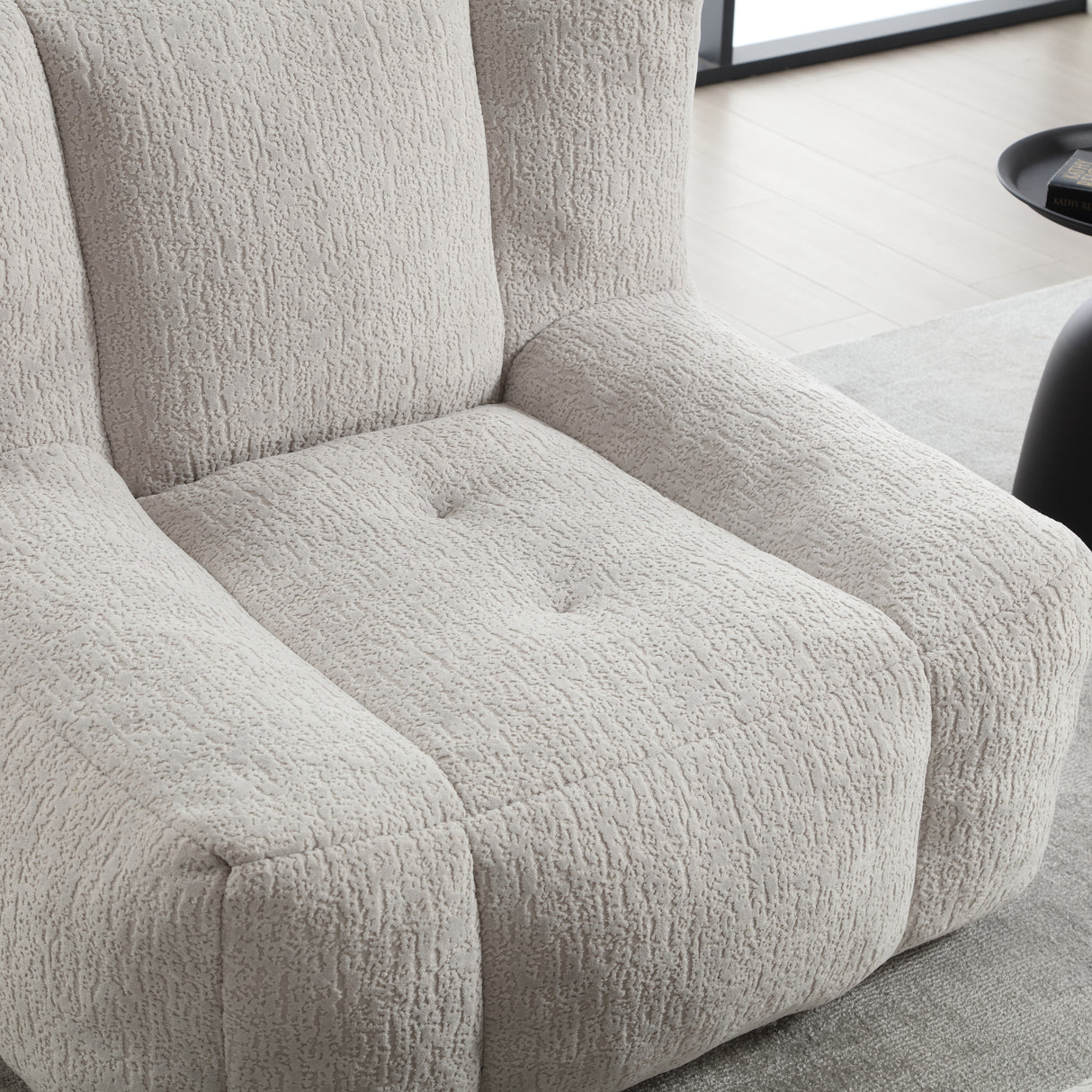 Fluffy bean bag chair Super soft couch chair with memory foam and footstool Indoor modern focus bean bag chair - V.I.P Digital Presence