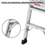 Work Platform Aluminum Portable Bench Folding Ladder ANSI Capacity 225 LBS 40" - V.I.P Digital Presence