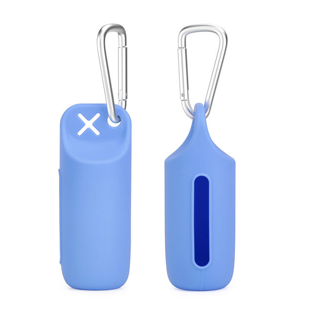 Silicone dog poop bag holder with dispenser, portable, hanging ring & storage case - V.I.P Digital Presence