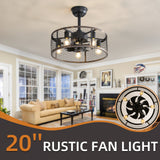 19.7In Classic Ceiling Fan with Light - V.I.P Digital Presence