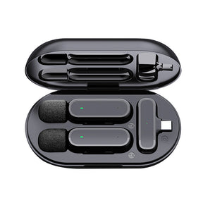 K61 wireless microphone lavalier with charging chamber video capture Tiktok live broadcast noise reduction mini microphone - V.I.P Digital Presence