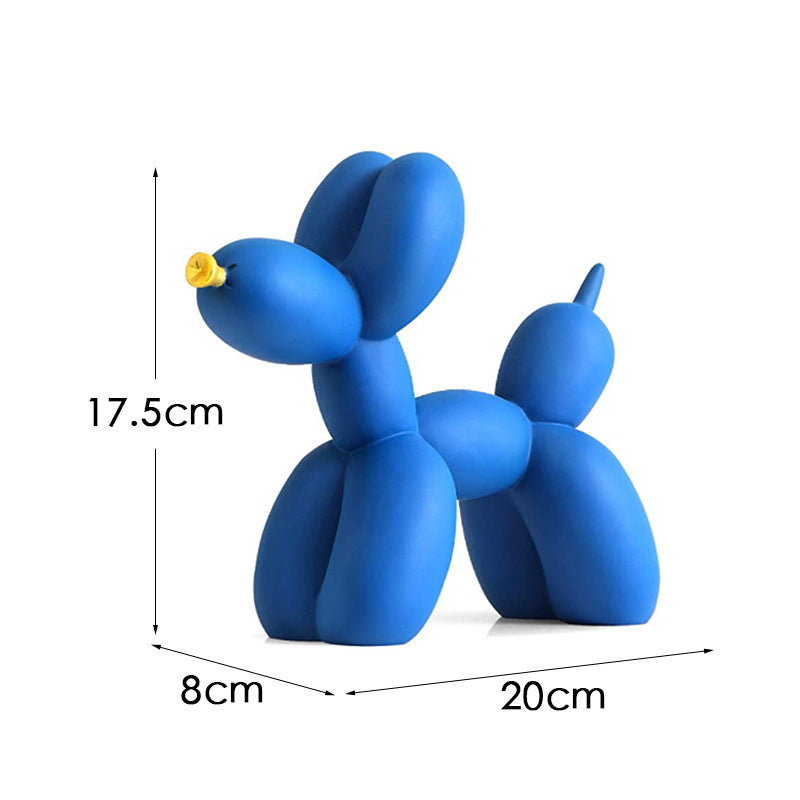 New black and white plaid balloon dog ornaments creative TV cabinet wine cabinet living room porch resin crafts - V.I.P Digital Presence