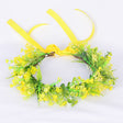 Flower garland headpiece simulation full sky star small floral ribbon lavender hair accessory studio Hanfu headband - V.I.P Digital Presence