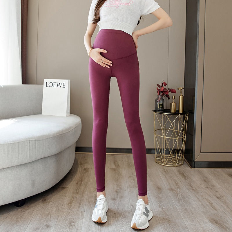 Pregnant Women's Shark Pants Do Not Drop Off Leggings Double Sided Brushed Large Size 100kg High Waist Hip Lifting Barbie Pants - V.I.P Digital Presence