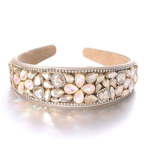 Baroque retro full set rhinestone sponge headband - V.I.P Digital Presence
