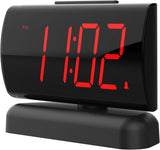 GING YHAU alarm clock large digital rotating base 2-level brightness digital clock bedroom bedside alarm clock - V.I.P Digital Presence