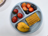 Children's Silicone Dinner Plate Infant Feeding Tableware Set Baby's Complementary Food Division Big Suction Cup Smiling Face Silicone Dinner Plate - V.I.P Digital Presence