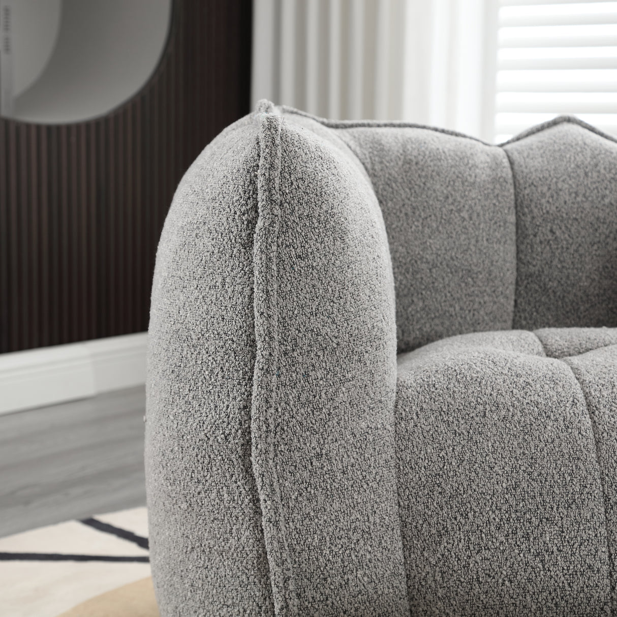 Soft Bean Bag Chair with High Resilient Foam(Chips)for living room and bedroom,Comfortable Square Lazy Sofa with Footstool - V.I.P Digital Presence