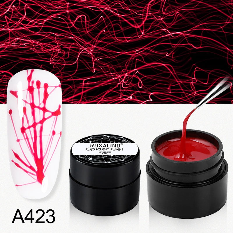 ROSALIND Gel Spider Line For Nails Art Gel Polish UV Colors Painting Gel Nail Polish Spider Gel Lacquer Web Stickers Gel Polish - V.I.P Digital Presence