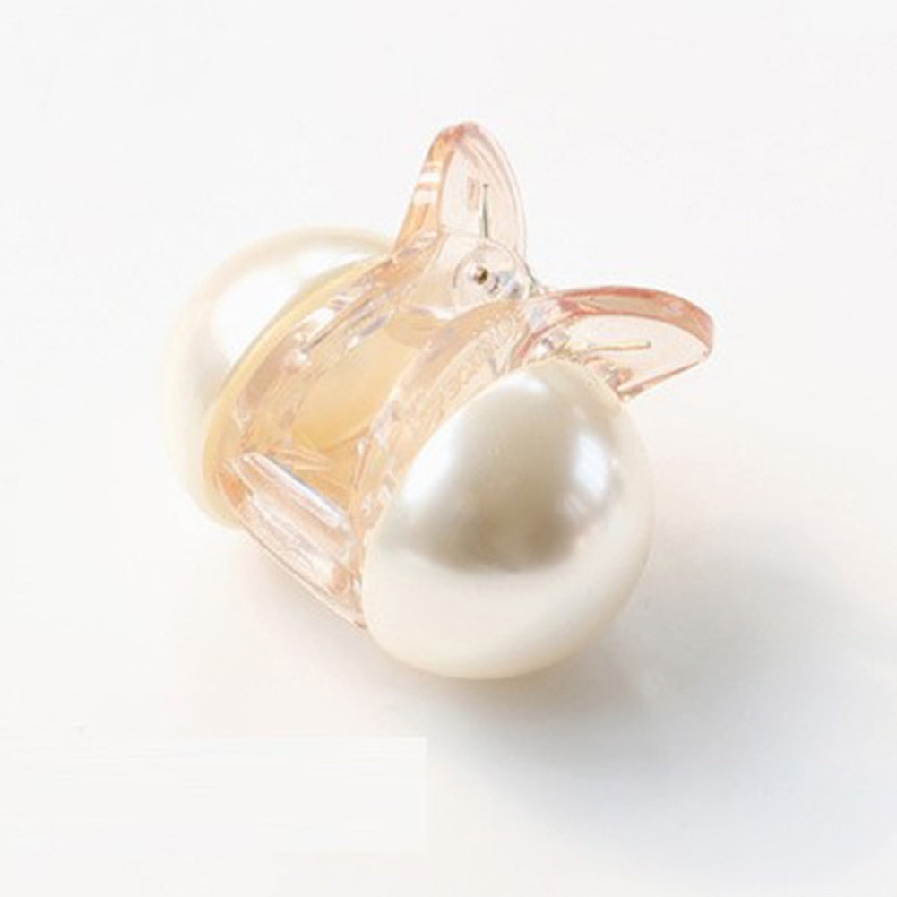 Korean Sweet Mini Round Pearl Hairpins For Women Girls Hair Claw Barrettes Hair Crab Clips Styling Make UP Tool Hair Accessories - V.I.P Digital Presence