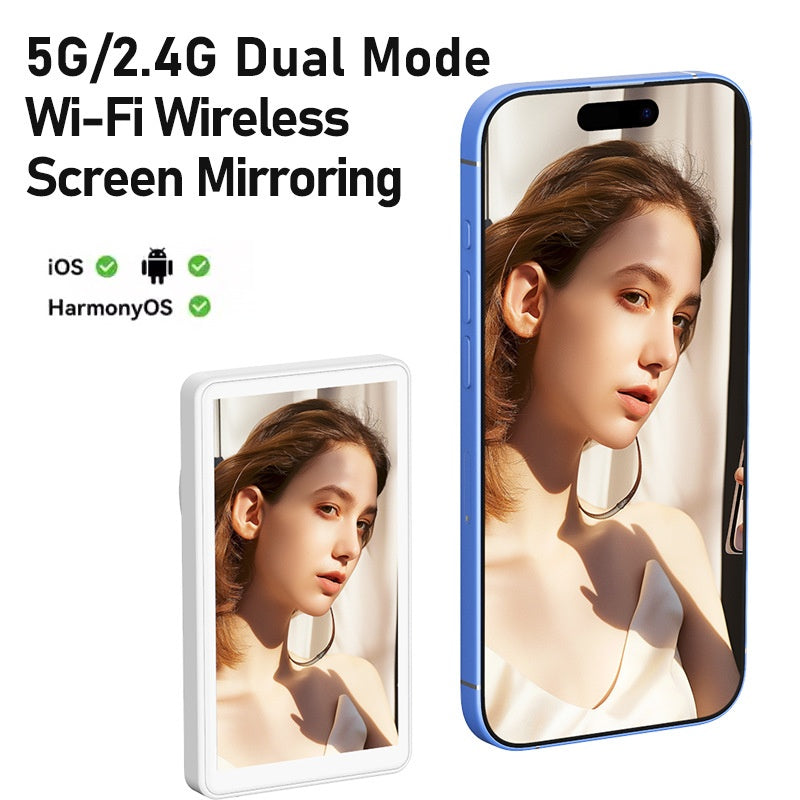 Wireless Screen Mirroring Device for Selfie and Live Streaming with Rear Camera Functionality - V.I.P Digital Presence