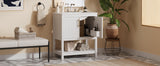 30-Inch White Bathroom Vanity with Ceramic Sink and Versatile Storage - Ideal for Small Bathrooms - V.I.P Digital Presence