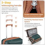 Luggage set of 4 pieces (14/20/24/28) with 4 360 degree silent rotating wheels made of PP material and durable TSA lock - V.I.P Digital Presence