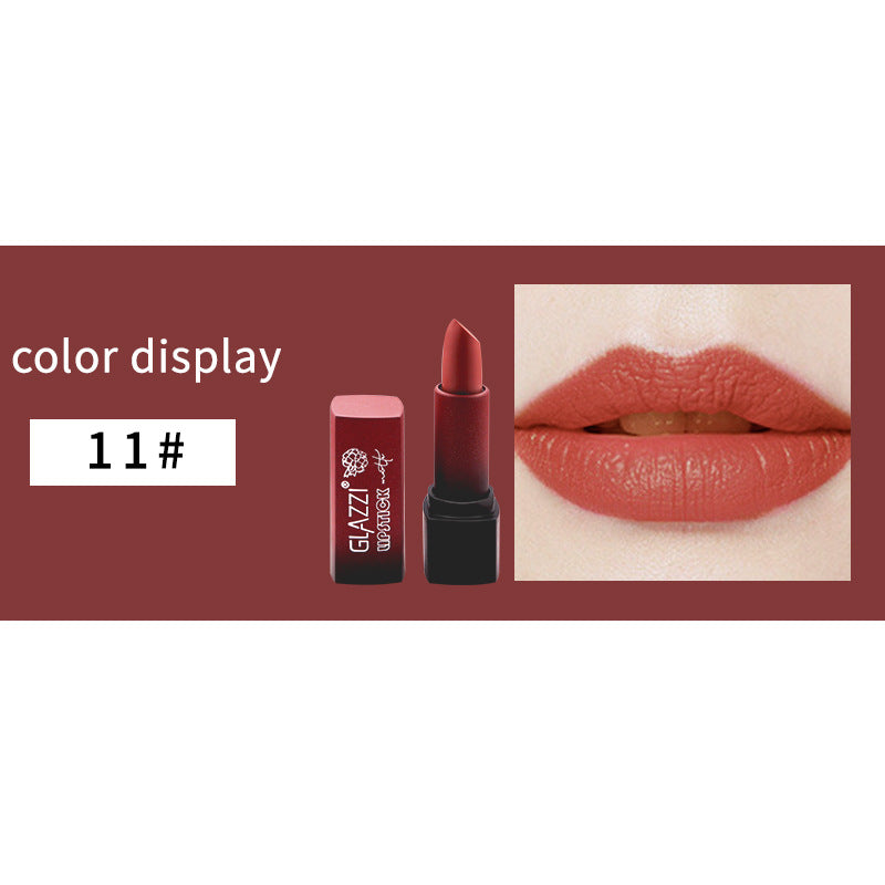 Small Square Tube Matte Matte Not Easy To Fall Off Lipstick Smooth Moisturizing Not Pull Dry Lasting Color Portable Lipstick Makeup - V.I.P Digital Presence