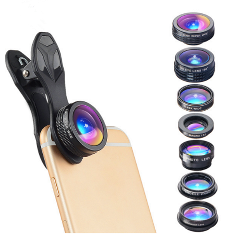 Phone Camera Lens 7 in 1 Kit Fish eye lens Wide Angle/macro Lens CPL - V.I.P Digital Presence