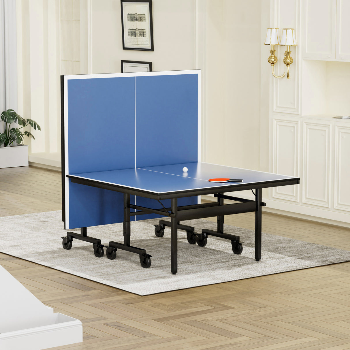 Table tennis 15mm professional MDF indoor table with table tennis net and racket 108 "x 60" x 30“ - V.I.P Digital Presence