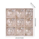 Christmas decorations 8cm/9PCS transparent PET painted Christmas ball gift box set Christmas tree pendant - V.I.P Digital Presence