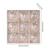 Christmas decorations 8cm/9PCS transparent PET painted Christmas ball gift box set Christmas tree pendant - V.I.P Digital Presence