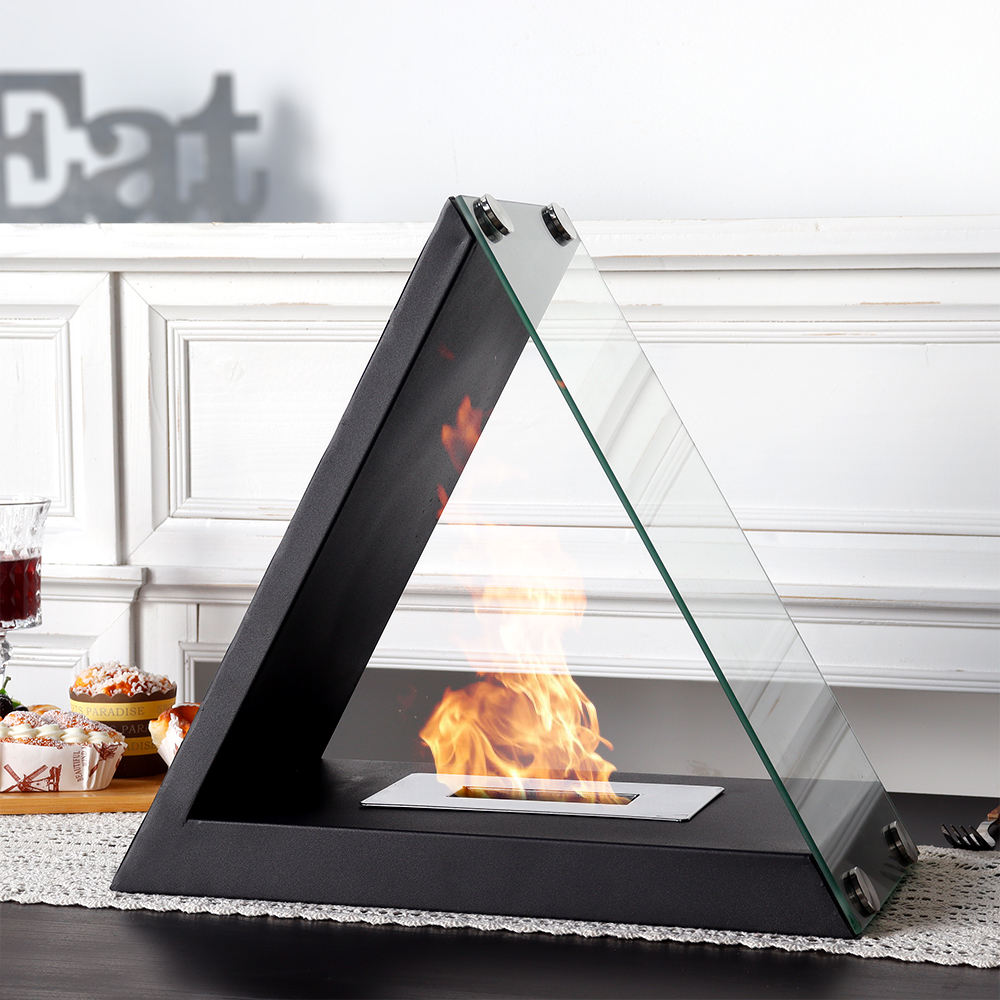 Desktop Triangle Alcohol Burning True Fire Fireplace Portable Viewing Heating Pit Outdoor Portable - V.I.P Digital Presence