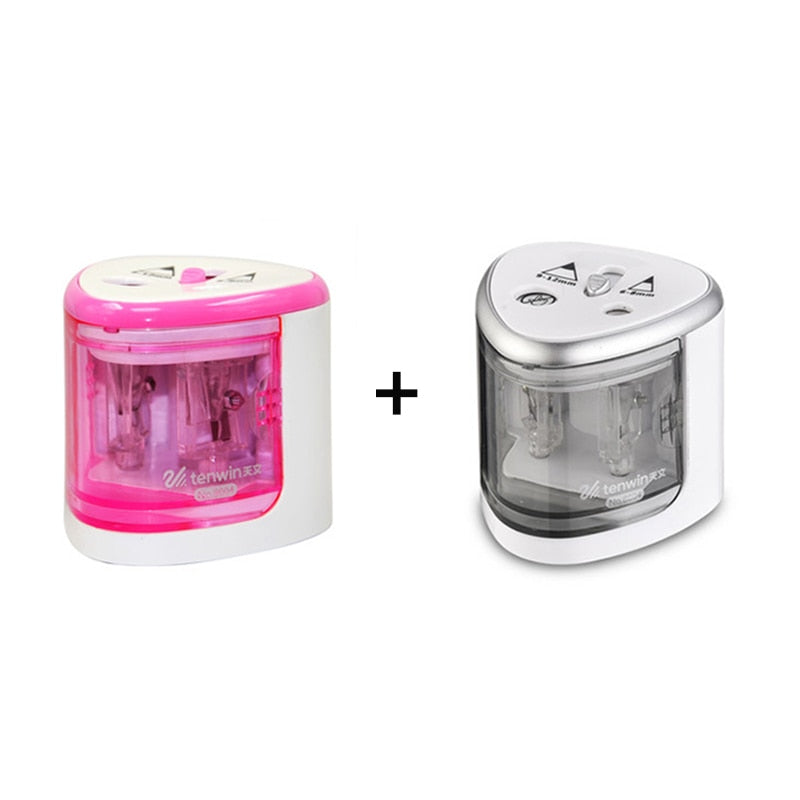 New Automatic pencil sharpener Two-hole Electric Switch Pencil Sharpener stationery Home Office School Supplies - V.I.P Digital Presence