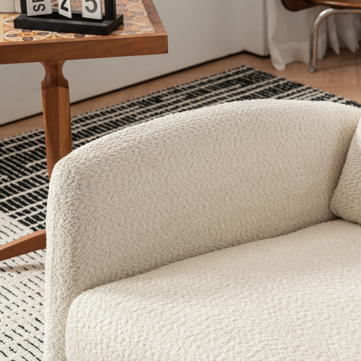 Accent Rocking  Chair with Footrest High Back Rubber Wood Rocking Legs Bedroom Living Space - V.I.P Digital Presence