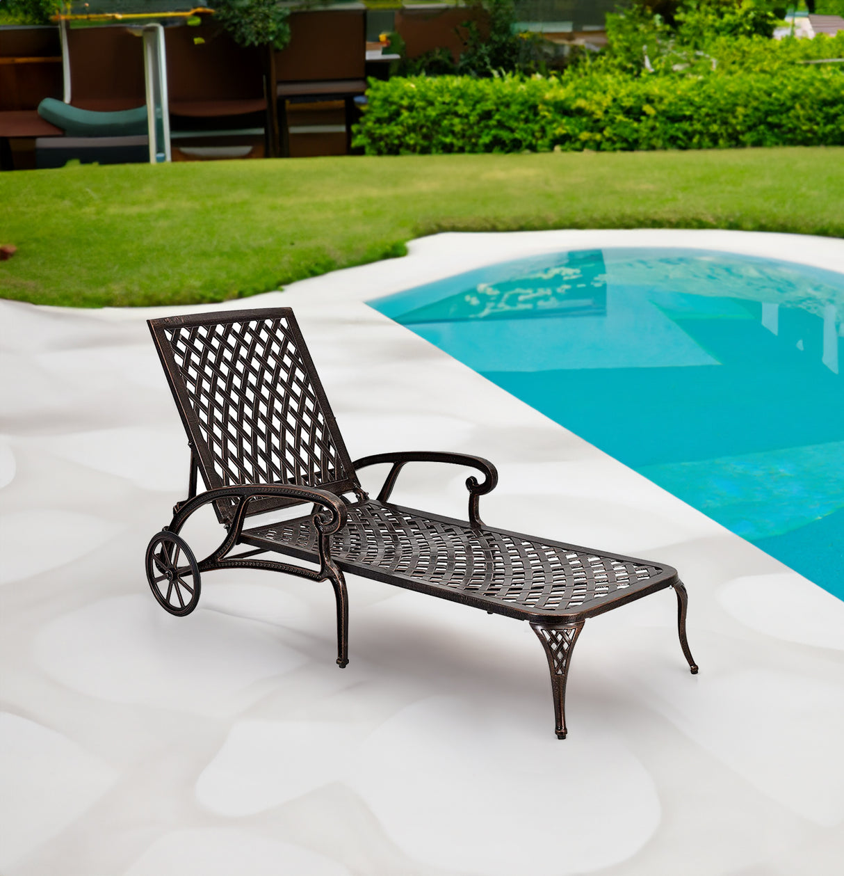 Aluminium Cast lounge chair 1pcs white - V.I.P Digital Presence
