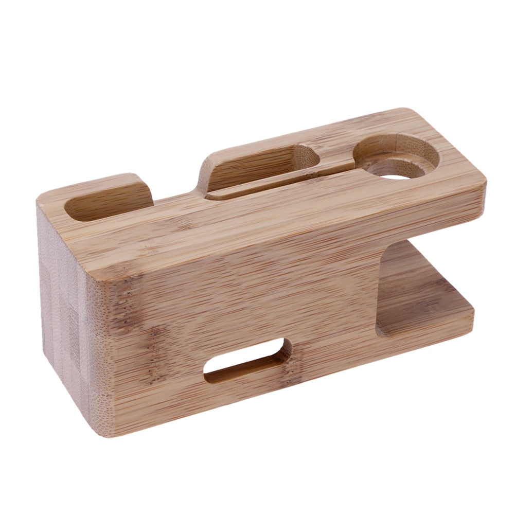 Alloet Wooden Charging Dock Station for Mobile Phone Holder Stand Bamboo Charger Stand Base For Apple Watch and For iphone - V.I.P Digital Presence
